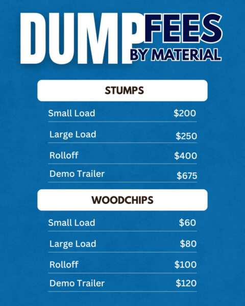 dump fees by material