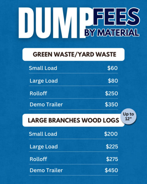 dump fees by material