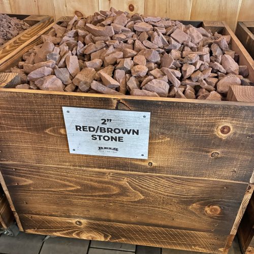 2 inch red brown stone