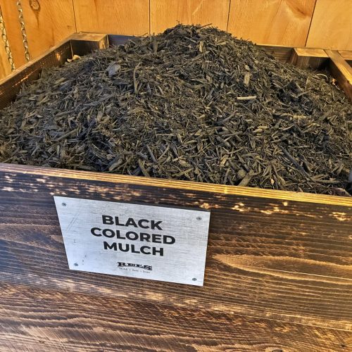 black colored mulch
