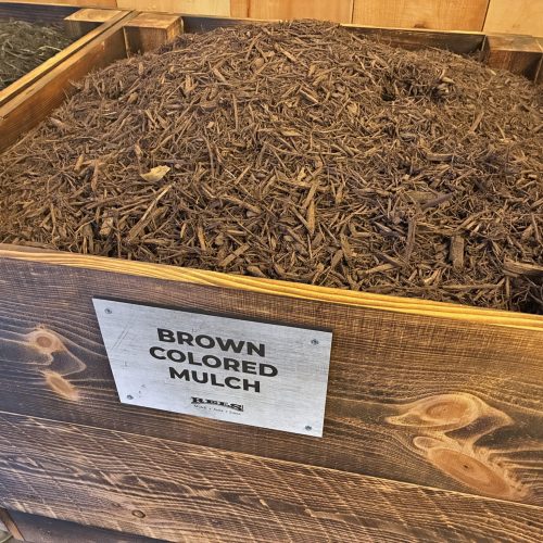 brown colored mulch